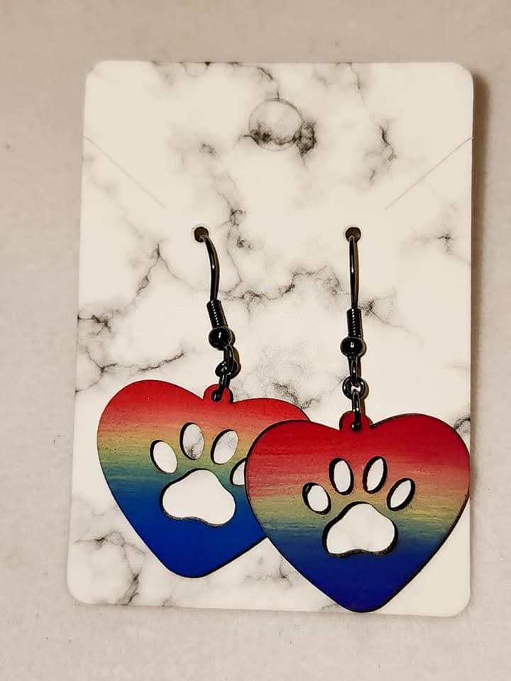 Paw print earring