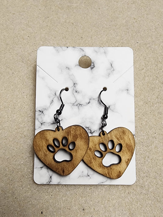 Paw print earring