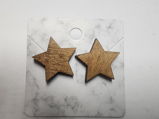 Wood Stud Earrings